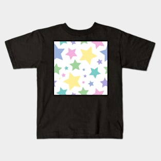 Pastel rainbow star print Kids T-Shirt